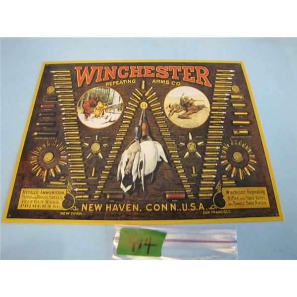 Winchester ammunition sign reproduction