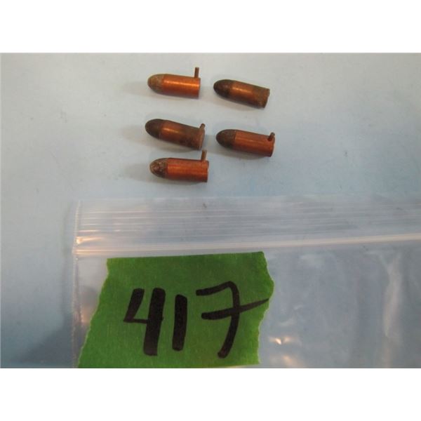 pinfire ammunition 5 rounds of 7 mm