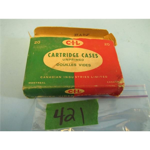 box of miscellaneous brass box says 7 mm Mauser