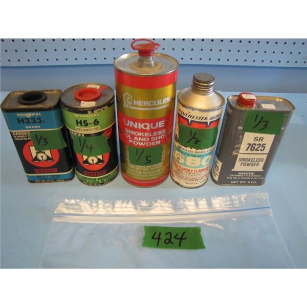 no shipping pick up only... Lot of a sort of gunpowder quantity marked on container