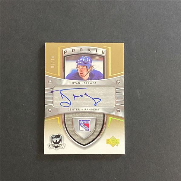 2005-06 UPPER DECK THE CUP HOCKEY RYAN HOLLWEG AUTOGRAPGH ROOKIE CARD ONLY 44 MADE #02/44