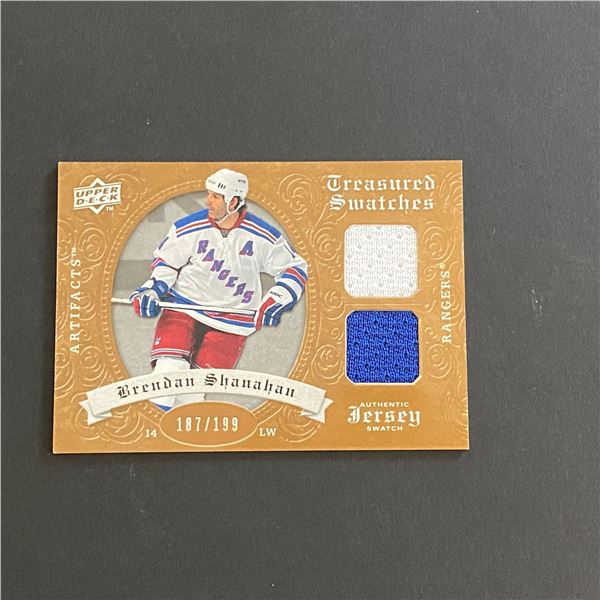 2008-09 ARTIFACTS HOCKEY BRENDAN SHANAHAN DUAL JERSEY CARD ONLY 199 MADE #187/199