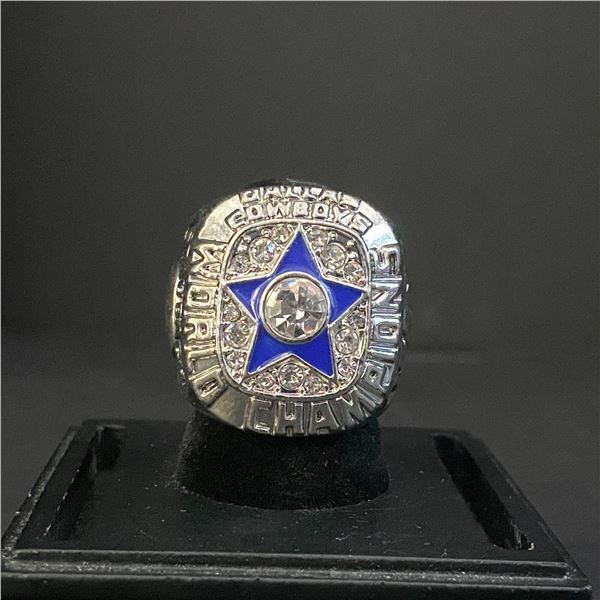 DALLAS COWBOYS N.F.L 1971 "STAUBACH" CHAMPIONSHIP REPLICA RING (ref679)