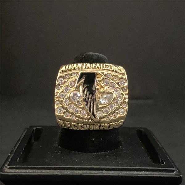 ATLANTA FALCONS N.F.L 1998 "CUNNINGHAM" CHAMPIONSHIP REPLICA RING (ref750)