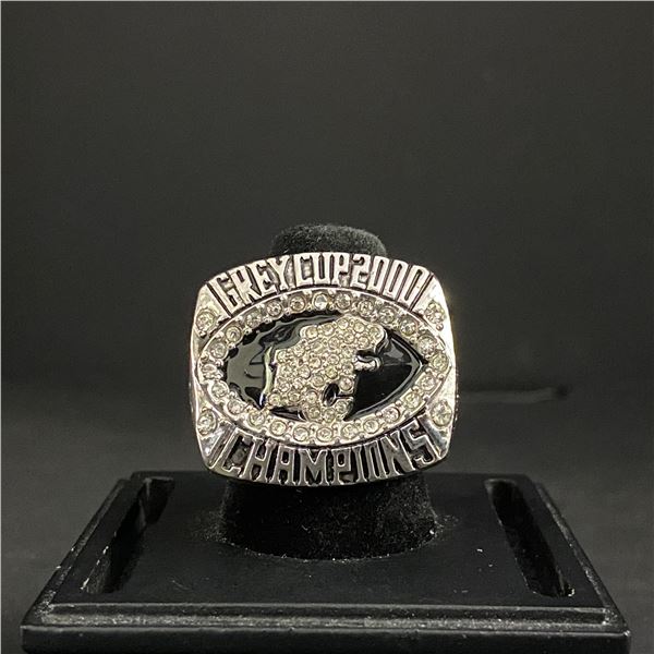 B.C LIONS C.F.L 2000  DRUMMOND  CHAMPIONSHIP REPLICA RING (ref893)