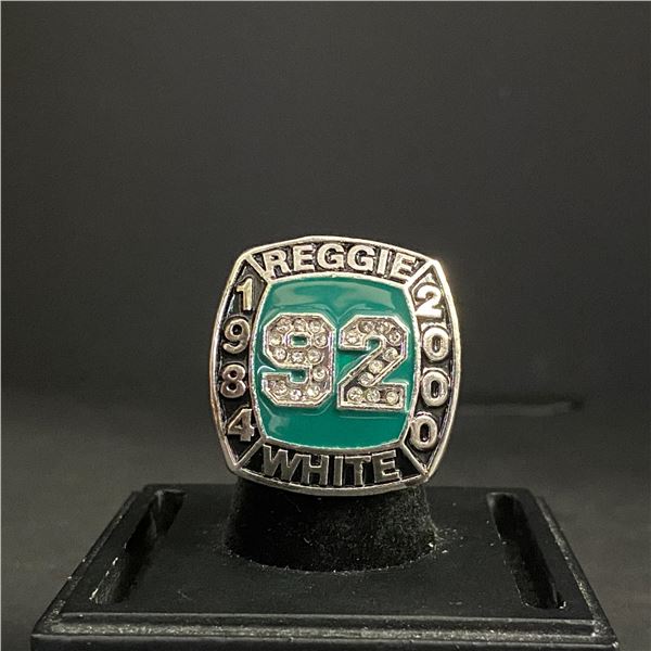 REGGIE WHITE #92 HALL OF FAME 1984-2000 "THE MINISTER OF DEFENSE" CHAMPIONSHIP REPLICA RING (ref945)