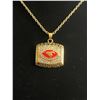 Image 1 : CALGARY STAMPEDERS 2001 C.F.L CHAMPIONSHIP NECKLACE (ref1126)