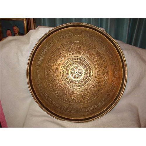 Antique Round Brass Coffee Table Furiture Table 1726075