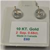 Image 2 : 10K Yellow Gold 2 Sapphire(0.66ct) Earrings (~Size 8)(Ring is resizable for $40) (~weight 9.8g), Mad