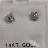 Image 1 : 14K White Gold 2 Diamond(0.3ct) Earrings, Made in Canada