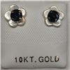 Image 1 : 10K Yellow Gold 2 Sapphire(0.66ct) Earrings, Made in Canada, Suggested Retail Value $160