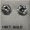 Image 2 : 10K Yellow Gold Cubic Zirconia(6.5 MMct) Earrings, Made in Canada, Suggested Retail Value $240