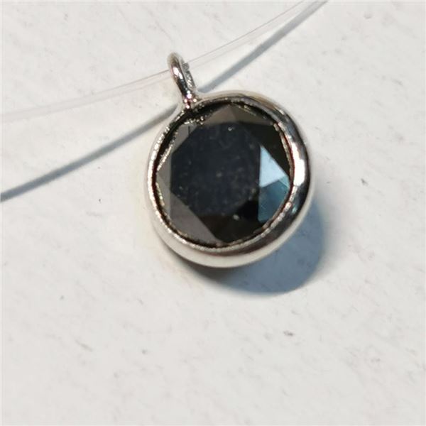 14K White Gold Floating Diamond(1.1ct) On Invisible Necklace Necklace, Custom Designed in Canada, Ap