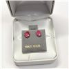 Image 3 : 10K Yellow Gold Ruby(0.6ct) Earrings, Made in Canada, Suggested Retail Value $300