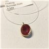 Image 1 : 14K Yellow Gold Floating Burmese Ruby(2.3ct) Necklace, Custom Designed in Canada, Appraised Retail $