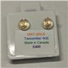 Image 2 : 10K Yellow Gold Tanzanite(3ct) Earrings, Made in Canada, Suggested Retail Value $1560