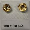 Image 1 : 10K White Gold 2 Citrine(1.3ct) Earrings, Made in Canada, Suggested Retail Value $200