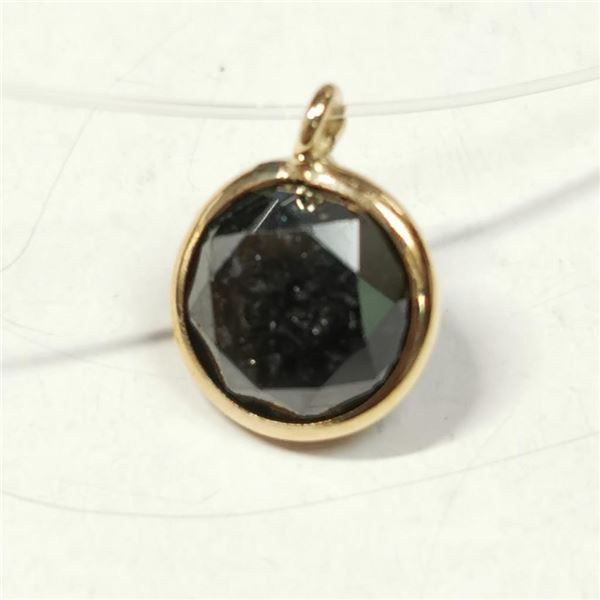 10K Yellow Gold Floating Black Diamond(1ct) Necklace, Custom Designed in Canada, Appraised Retail $1