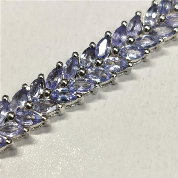 Silver Tanzanite(8.2ct) Bracelet, Made in Canada, Appraised Retail $1300