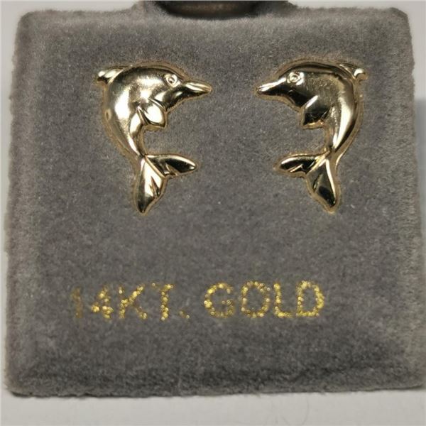 14K Yellow Gold Earrings, Made in Canada, Suggested Retail Value $140