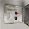 Image 3 : 10K White Gold 2 Carnellion(1.4ct) Earrings, Made in Canada, Suggested Retail Value $200