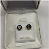 Image 3 : 10K White Gold 2 Smoky Quartz(0.8ct) Earrings, Made in Canada, Suggested Retail Value $200