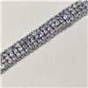 Image 2 : Silver Tanzanite(9.6ct) Bracelet, Made in Canada, Appraised Retail $2860