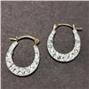 Image 2 : 10K Yellow Gold Cubic Zirconia Earrings, Made in Canada, Suggested Retail Value $300
