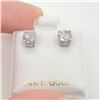 Image 1 : 14K White Gold 2 Diamond(0.19ct) Studs Earrings (~weight 0.3g), Made in Canada, Suggested Retail Val