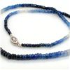 Image 3 : 10K White Gold Sapphire(10.95ct) Hand Assembled, 10K White Gold Fish Hook Clasp, 214 Beads,Modified 