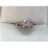 Image 2 : Stunning solitaire with side stones 14K GP snniversary ring - size 7