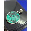 Image 2 : Genuine TourqoiseSilver Pendant - approx 1 inch wide