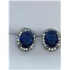 Image 1 : NEW Oval cut Blue Garnet Gemstones 2.46 Carat Ladies Earrings