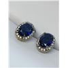 Image 2 : NEW Oval cut Blue Garnet Gemstones 2.46 Carat Ladies Earrings