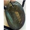 Image 1 : Natural Labradorite PendantHealing Stone 3-5 cm wide with woven necklace