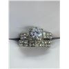 Image 2 : Ladies to piece wedding set includes solitaire engagement ring with mtvhing wedding band - stunning 