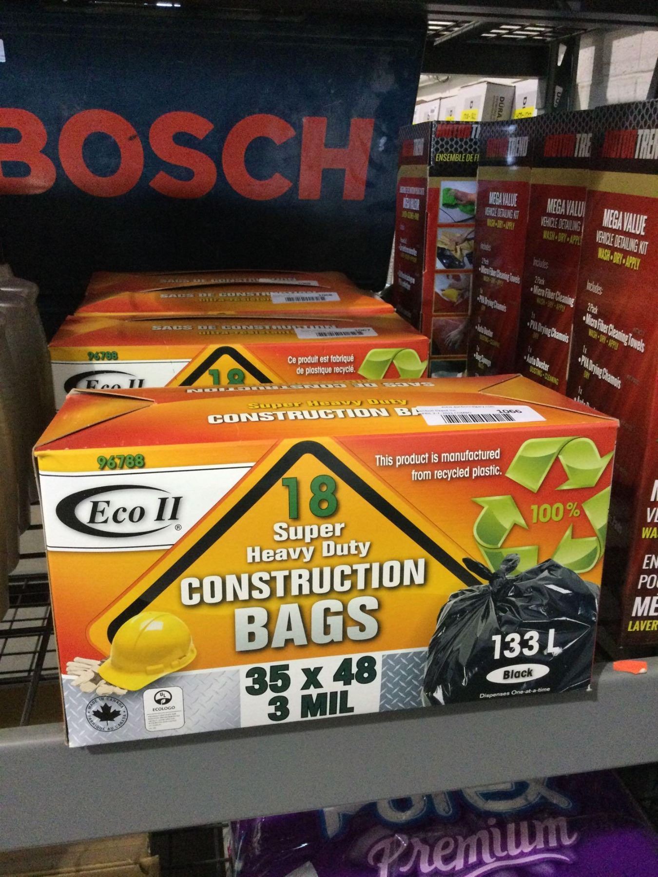Eco II Super Heavy Duty Construction Bags (133L)