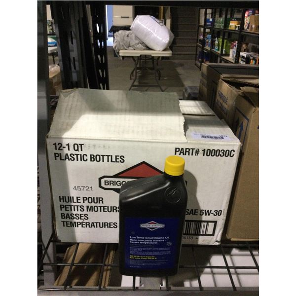 Case of Briggs and Stratton Low Temp Small Engine Oil SAE 5W-30 (12 x 946mL)