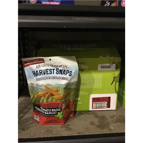 Case of Harvest Snaps Tomato Basil Red Lentil Snack Crips (12 x 85g)