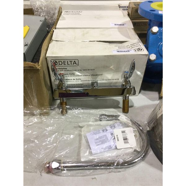 Delta 8in Deckmount Swing Spout Faucet