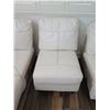 Image 10 : White 4-Piece Faux Leather Sectional Sofa (see pictures for measurements)