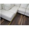 Image 15 : White 4-Piece Faux Leather Sectional Sofa (see pictures for measurements)