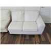 Image 9 : White 4-Piece Faux Leather Sectional Sofa (see pictures for measurements)