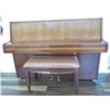 Image 1 : Schafer & Sons VS-40 Piano with Bench 58.5" W, 20"D, 42"H (bench has damage under seat)