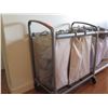 Image 2 : Qty 2 Rolling Laundry Hampers, Approx. 31"W, 17"D, 35"H