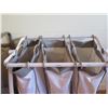 Image 8 : Qty 2 Rolling Laundry Hampers, Approx. 31"W, 17"D, 35"H