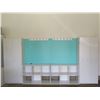Image 1 : Organizer System w/ 2 Cabinets, Panel w/ Hooks & Cubbies, Approx. 5-Ft Tall (cabinet door has damage