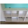 Image 8 : Organizer System w/ 2 Cabinets, Panel w/ Hooks & Cubbies, Approx. 5-Ft Tall (cabinet door has damage