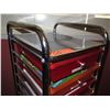 Image 2 : Rolling Organizer Unit w/ Plastic Pull-out Trays Approx. 12"W, 15"D, 37.5" Tall
