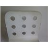 Image 2 : White Minimalist Office Chair w/ Round Cut-Outs  (shows signs of wear)